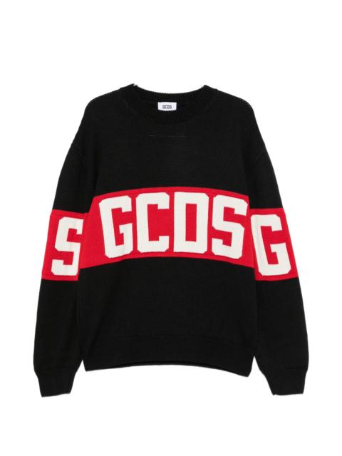 GCDS Gcds Logo-intarsia Knitted Sweater