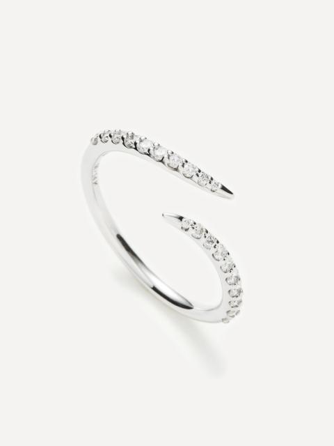 MISSOMA 14ct White Gold Fine Open Claw Ring