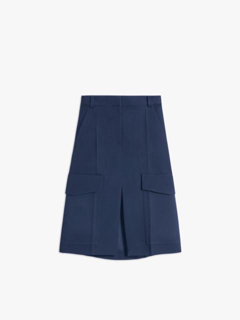 Victoria Beckham Tailored Utility Skirt in Steel Blue