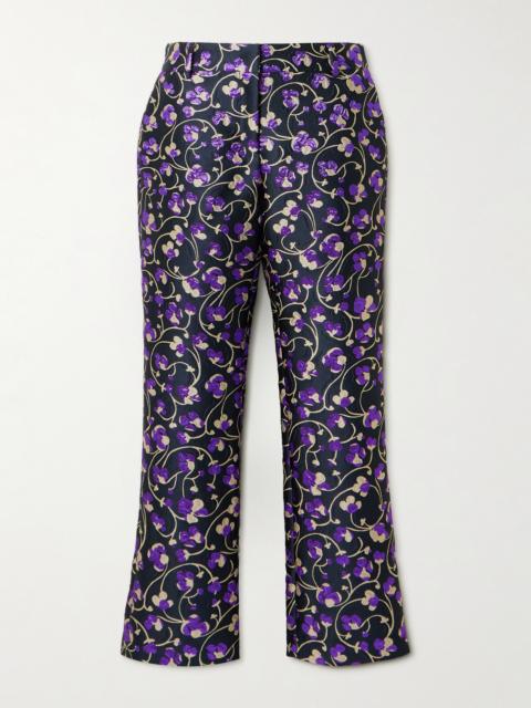 La DoubleJ 24/7 Floral-brocade Straight-leg Pants