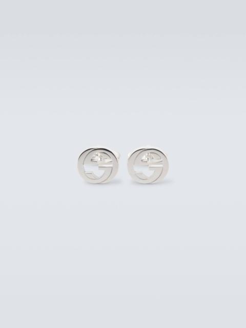 GUCCI Interlocking G sterling silver cufflinks
