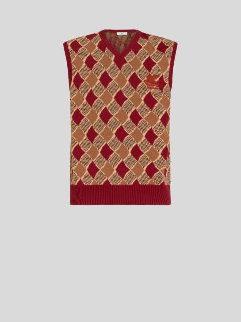 Etro SLEEVELESS WAISTCOAT WITH DIAMOND PATTERN