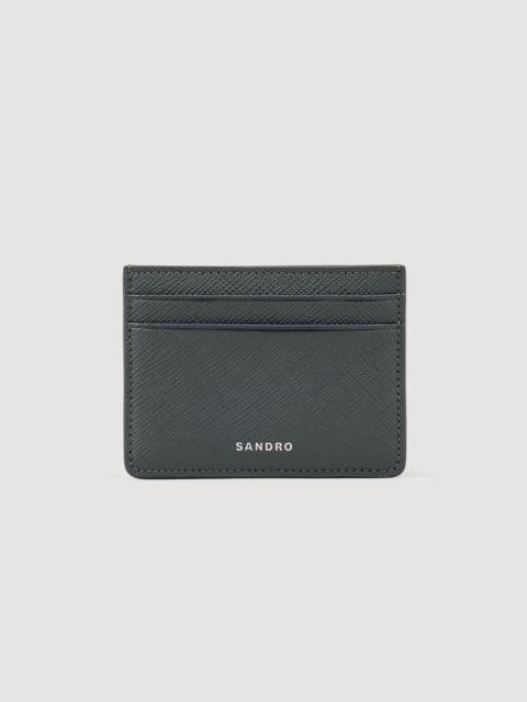 Sandro RECONSTITUTED LEATHER CARDHOLDER