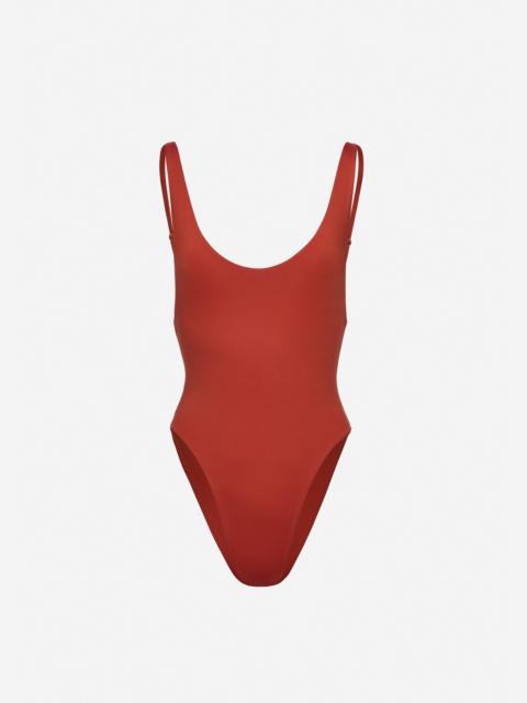 MAGDA BUTRYM Scoop neck swimsuit in orange
