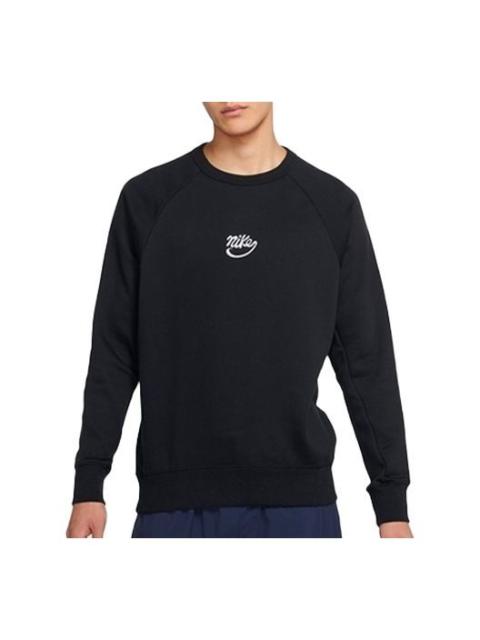 Nike SB ICON Fleece Lined Skateboard Casual Sports Round Neck Pullover Black 885846-010