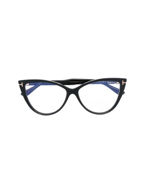 cat-eye frame glasses