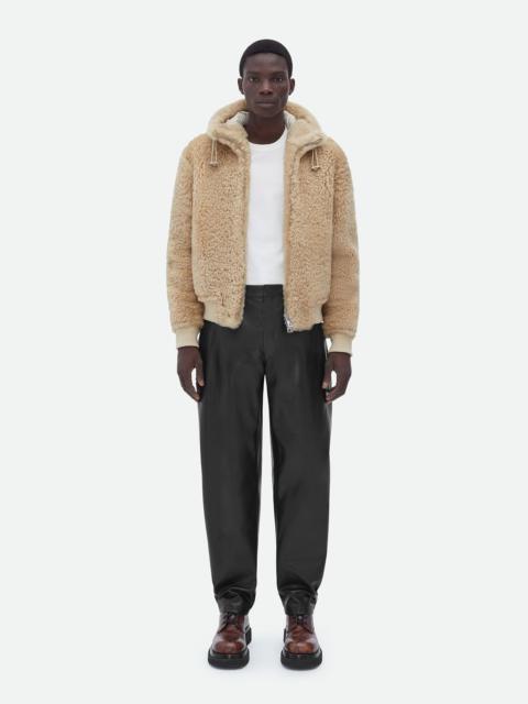 hooded shearling jacket