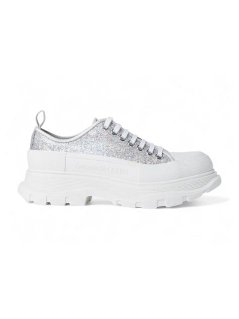 Alexander McQueen Alexander McQueen Tread Slick Low Lace Up White Silver