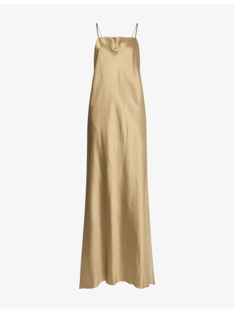 TWP Scoop Back Satin Maxi Slip Dress