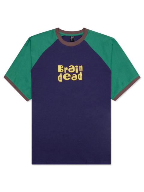 BRAIN DEAD Navy Cotton T-Shirt