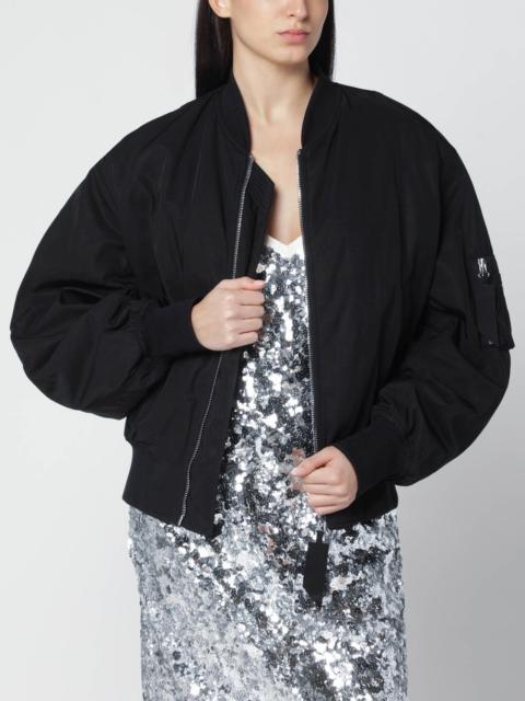 THE ATTICO Black zip bomber jacket