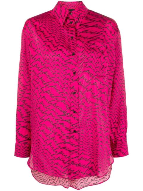PINKO logo-print long-sleeve shirt