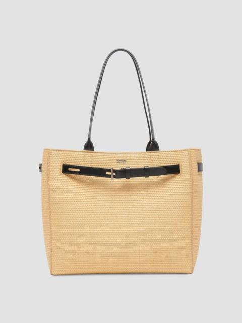 TOM FORD Women's Audrey Large Raffia Tote Bag - Natural Black