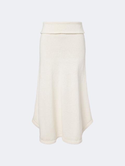 AYA MUSE Kena knitted cotton midi skirt