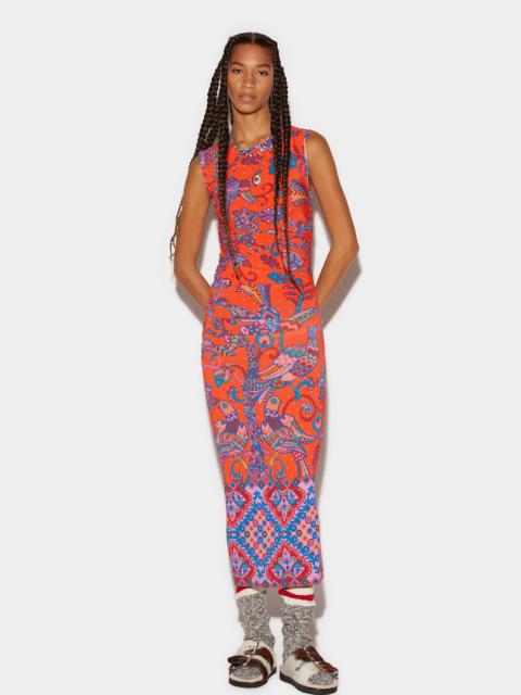 DSQUARED2 PAISLEY LONG DRESS