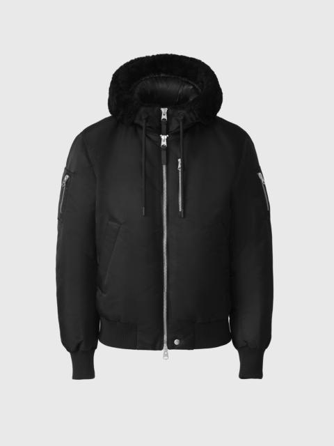 MACKAGE AUGUST-Z bomber jacket with shearling-trimmed hood