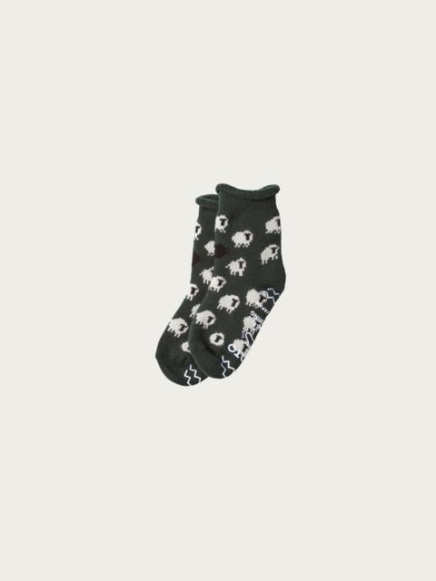 ROTOTO® Pile Room Socks "Sheep" - Dark Green