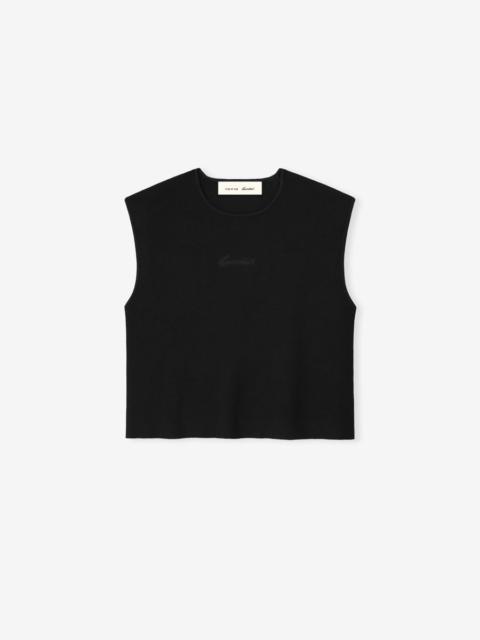 ESSENTIALS Womens Signature Rib Knit Cropped Top