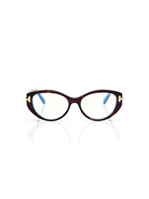TOM FORD ICON BLUE BLOCK OVAL OPTICALS