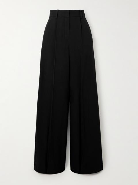 NINA RICCI Pleated Cady Wide-leg Pants