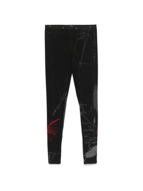 Yohji Yamamoto graphic-print leggings