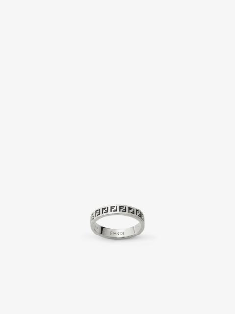 FENDI FF Ring Black and silver-colored ring