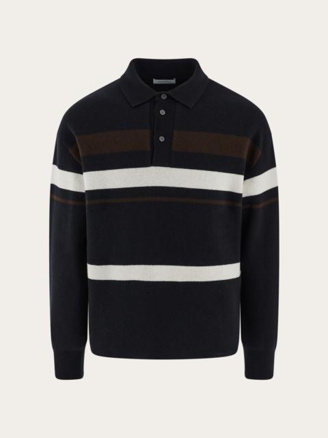 FERRAGAMO Long sleeved polo shirt