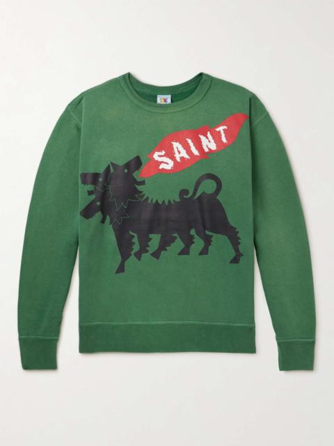 SAINT M×××××× Printed Cotton-Jersey Sweatshirt