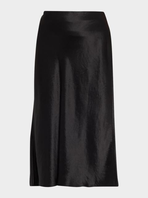 Vince Satin Slip Midi Skirt