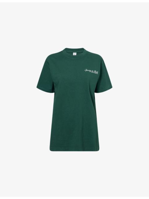 Sporty & Rich Logo-Print Cotton T-Shirt