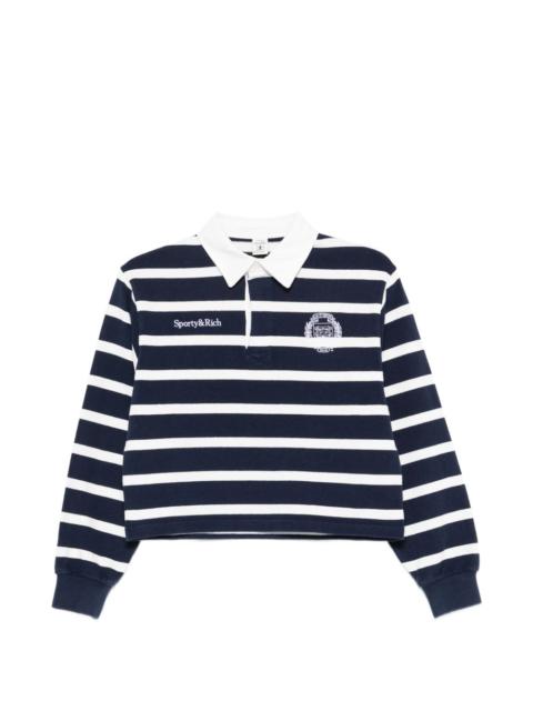 Sporty & Rich Blondie striped polo top