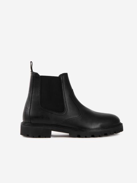 The Kooples BLACK LEATHER CHELSEA BOOTS