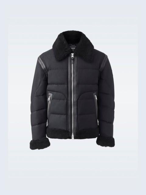 MACKAGE SOLOMON Down sheepskin jacket with spread collar