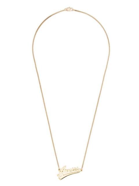 AMIRI logo-plaque necklace