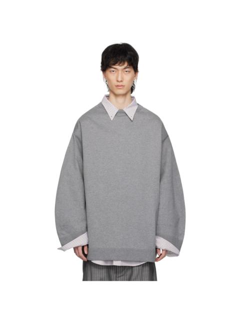HED MAYNER Gray Oversized Sweatshirt