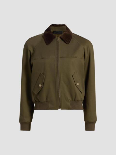NILI LOTAN Women's Victor Cotton Bomber Jacket - Army Green