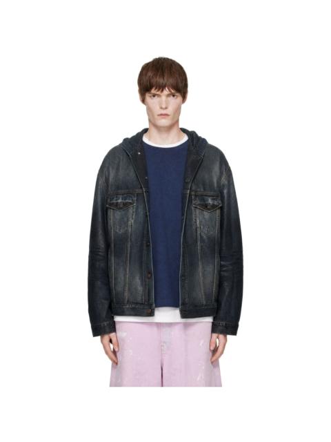 Acne Studios Blue Hooded Denim Jacket