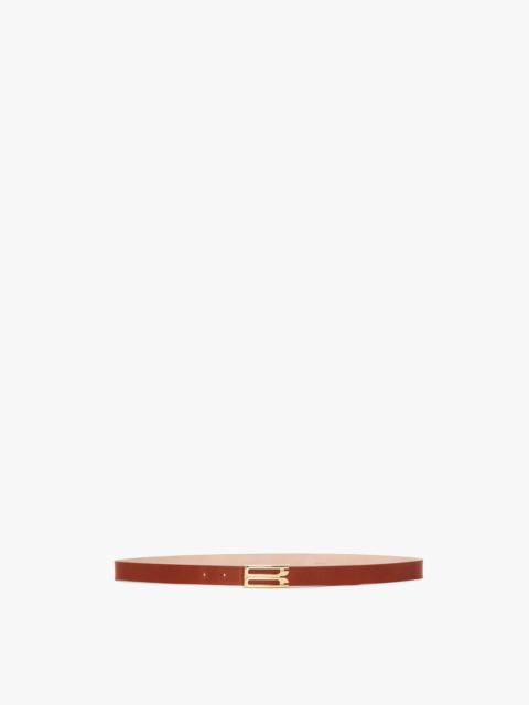 Victoria Beckham Exclusive Frame Buckle Belt In Tan Leather