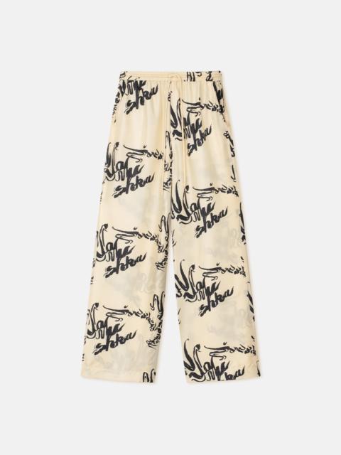 Nanushka Printed Silk Twill Pants