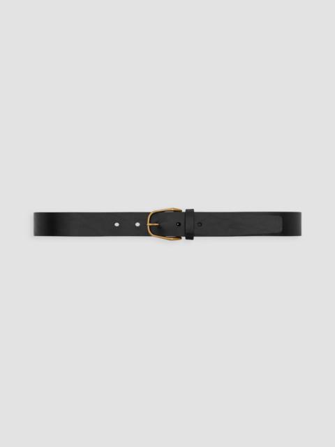 SAINT LAURENT Men's Minimal Belt in Leather - Black