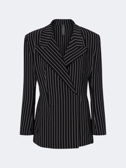 NORMA KAMALI Pinstripe double-breasted blazer