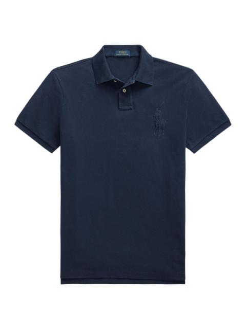 Polo Ralph Lauren Men's Custom-Slim-Fit Big Pony Mesh Polo Shirt - Cruise Navy