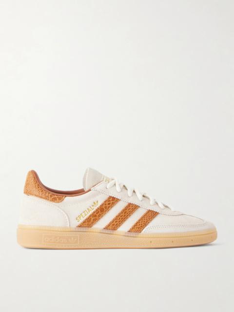 adidas Originals Handball Spezial Snake-effect Leather And Suede Sneakers