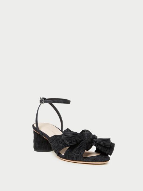 LOEFFLER RANDALL Dahlia Black Pleated Bow Heel