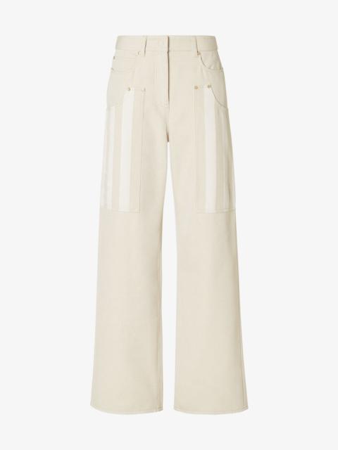 FENDI Long Jeans Beige Pequin drill pants