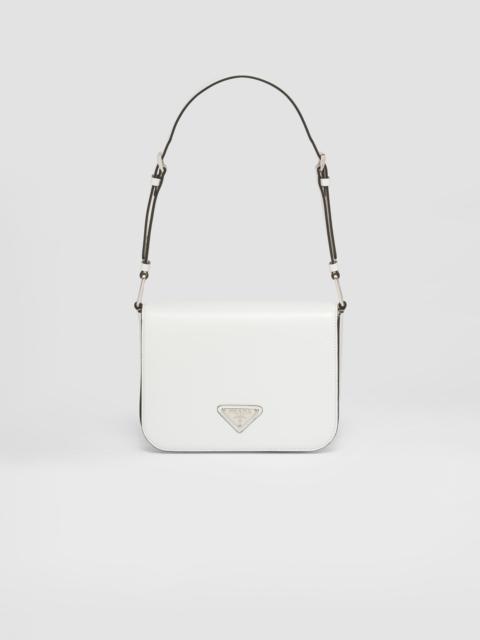 Brushed leather shoulder bag