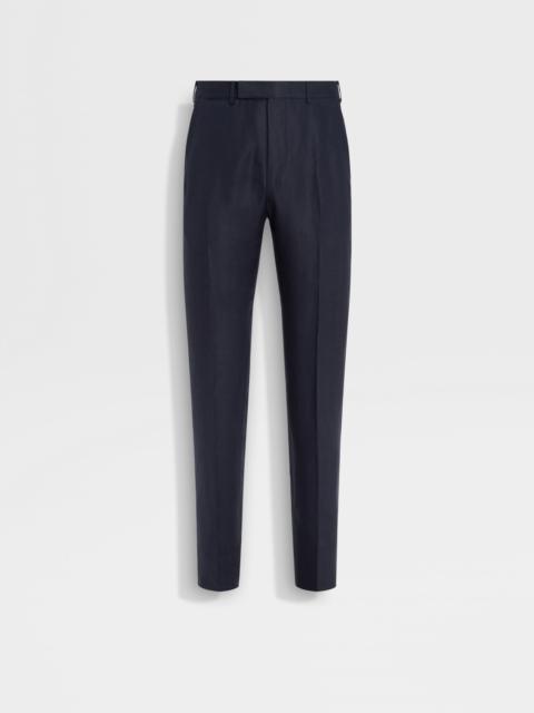 ZEGNA NAVY BLUE OASI LINO PANTS