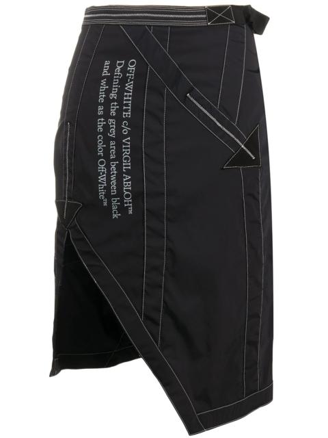 Off-White side-vent asymmetric skirt