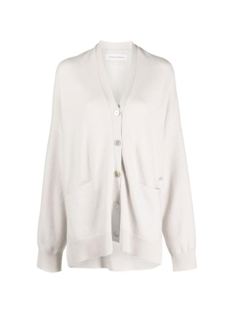 extreme cashmere button-up knitted cardigan