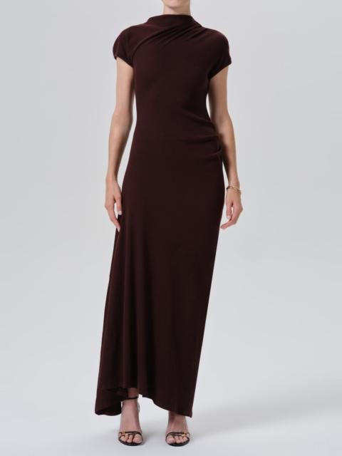 Citizens of Humanity Kira Sculptural Dress In Mahogany